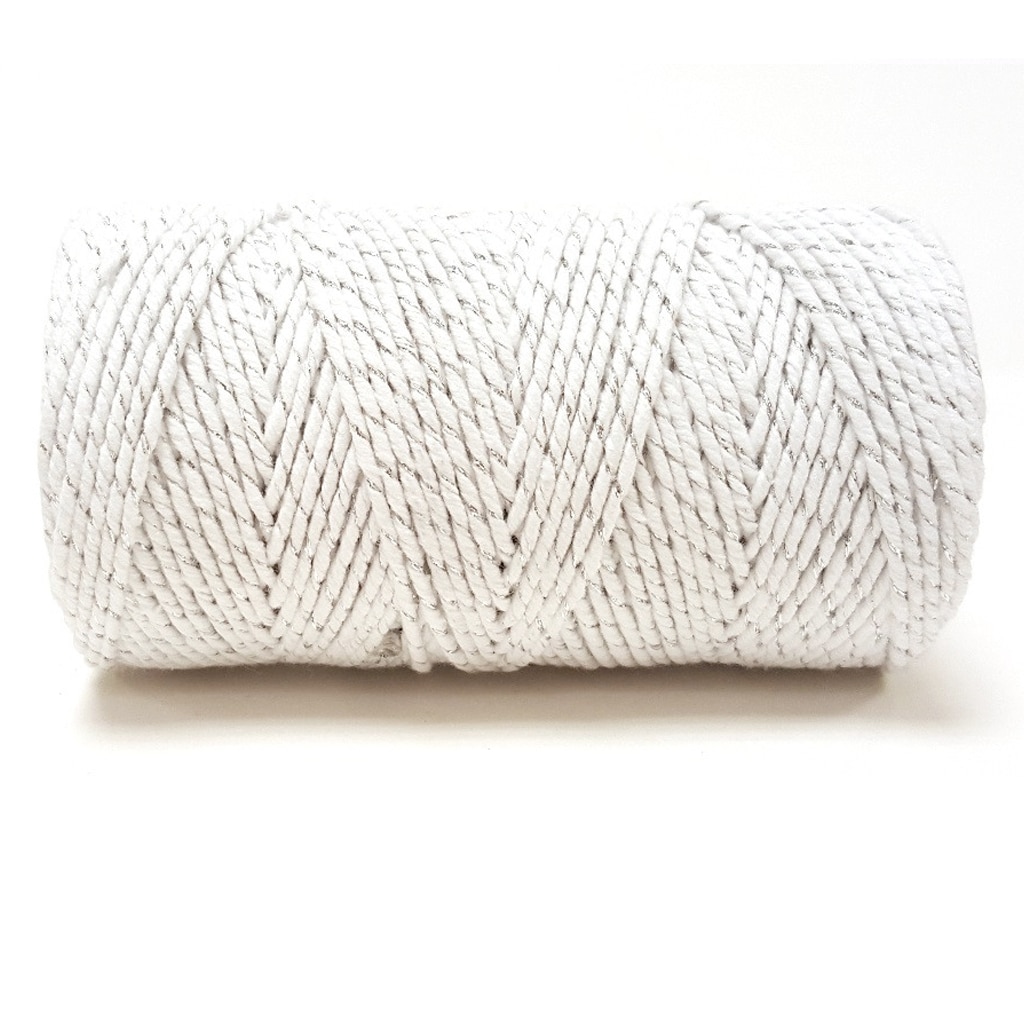 Bakers Twine ~ Silver & White